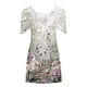 thumbnail image 4 of ICHUANYI Clearance Women‘s Summer Dresses Print Short Sleeve Off Shoulder Round Neck Dress(Gray, M) ICHUANYI WER2023080910532, 4 of 5