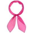 thumbnail image 1 of INSPIRAR CHIC Bufandas Largas de Gasa Pura Plisada para Mujeres, Color Sólido Semi Translúcido, Diadema Elástica, Bufanda para el Cuello 57.1x3.9" Rosa Fucsia, 1 of 5