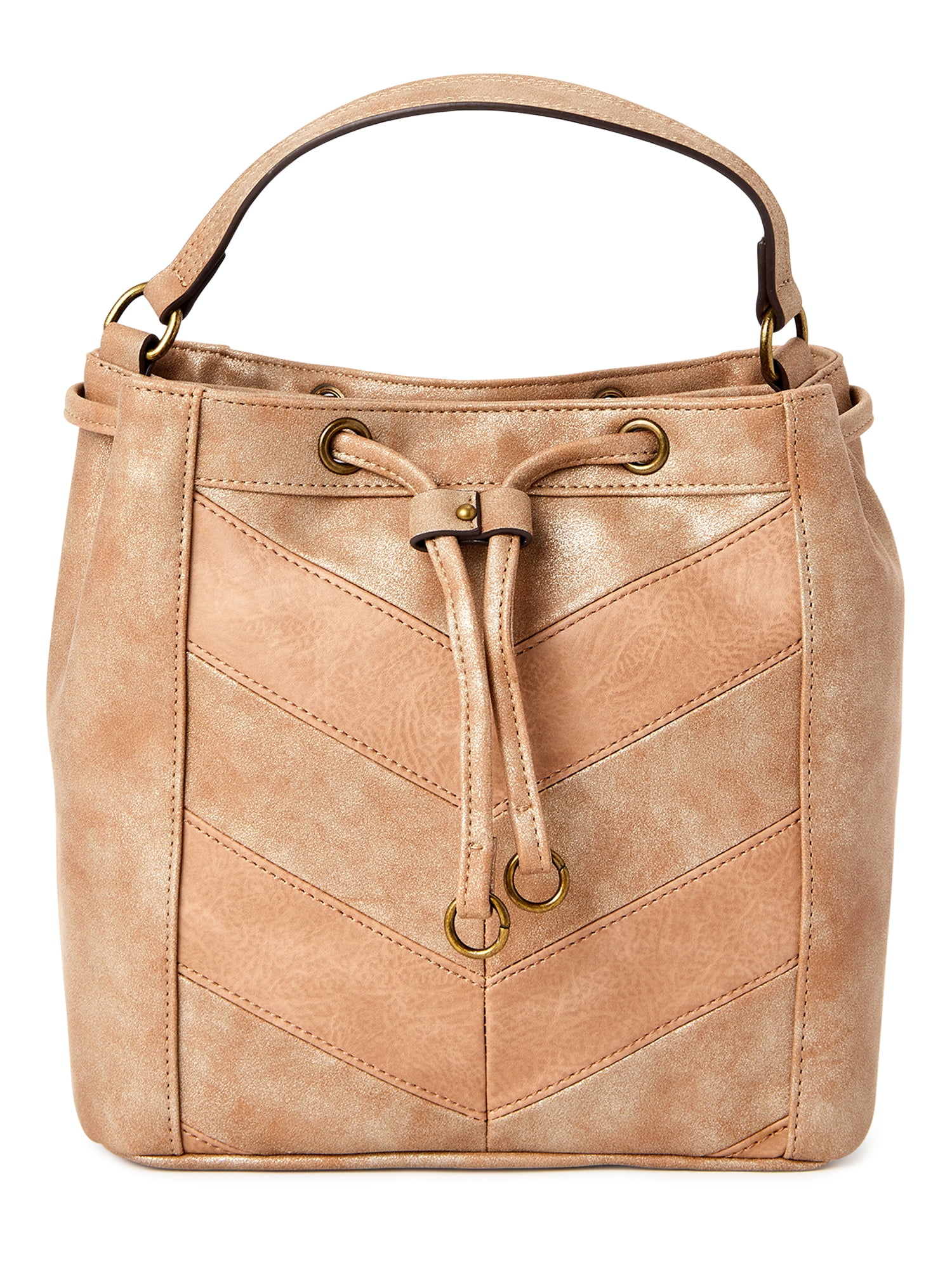 Kipling Synthetic Medium Shoulder Bag With Drawstring Closure in Natural Womens Bags Bucket bags and bucket purses 
