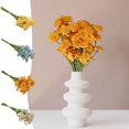 thumbnail image 1 of Flores de manzanilla artificial - manojo de 6 ramas, blanco amarillo azul, decoración plástica para el hogar, 14 cm, 1 of 6