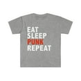thumbnail image 1 of Eat Sleep Punk Repeat  Unisex T-shirt S-3XL1970s Rock 70s Music Gift, 1 of 2