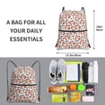 thumbnail image 2 of Easygdp Happy Foxy Faces Drawstring Backpack Gym Bag,Sport Gym Sackpack,Gym Sack with Side Pocket for Men Women, 2 of 6