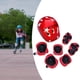 thumbnail image 3 of 7 piezas/juego de casco de bicicleta para niños, casco de patín con rodilleras, coderas y muñequeras, casco de patineta para adolescentes para niñas p Rojo, 3 of 8