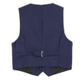thumbnail image 2 of Kaerm Kids Boys Solid Color Formal Suit Vest Dressy Waistcoat Gentleman Wedding Party Outfits Navy Blue 150, 2 of 7