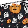 thumbnail image 3 of Halloween Ghost Pumpkin Medley Pattern Shower Curtain 36"x72" ,Bathroom Decorative Shower Curtains Set with 12 Hooks,Modern Waterproof Washable Shower Curtain, 3 of 6