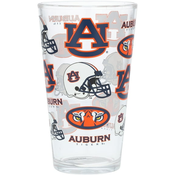 Auburn Tigers 16oz. Allover Print Pint Glass