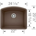 thumbnail image 5 of BLANCO DIAMOND Single Undermount - Cafe Brown, 5 of 7