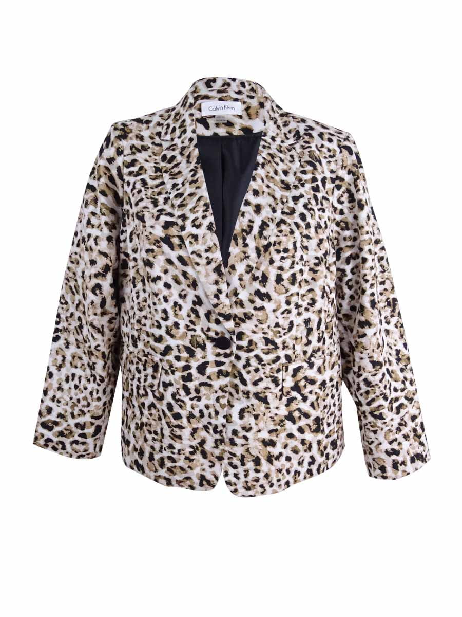 plus size leopard print jacket