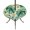 Green, White, Yellow, variant on Round Outdoor Tablecloth with Umbrella Hole and Zipper, Rose Bud Flowers Tablecloth with Elastic Waterproof, Vintage Cottagecore Farmhouse Florals Patio Table Covers for 31" - 35" Picnic Pool Tables