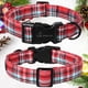 thumbnail image 2 of Collar para perro ARING PET ajustable rojo a cuadros de algodón para talla grande, 2 of 5