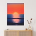 thumbnail image 4 of Morning Glory Sunset on Sea Orange Blue Extra Large XL Wall Art Poster Print, 4 of 5
