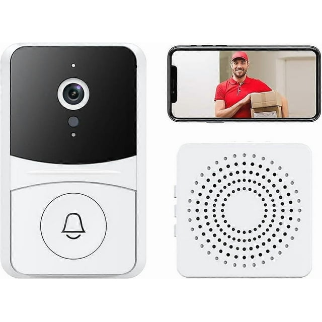 Wireless doorbell Camera,Smart doorbell Surveillance,2-Way Audio,Night Vision Home Doorbell Camera for Homes, Apartments, Offices, 2.4Ghz WiFi Only.
