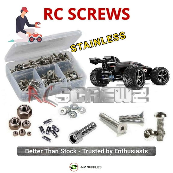 RCScrewZ Stainless Screw Kit tra034 for Traxxas E-Revo 1/10 (#5603/56085/56087) | SET