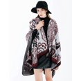 thumbnail image 4 of CoCopeaunt Women Patterned Shawl Wrapes Open Front Poncho Sweater Cardigan Blanket Warm Soft Scarf, 4 of 6