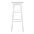 thumbnail image 5 of Linon McMullen 29" Indoor Wood Round Backless Bar Stool, White, 5 of 7