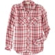 thumbnail image 1 of maison Jules Camisa a cuadros con botones para mujer, rosa, pequeña, 1 of 1