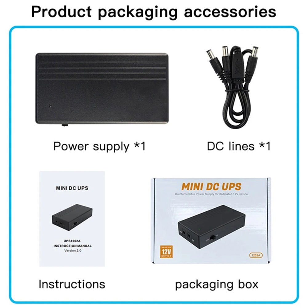 7800Mah Ups Mini Uninterruptible Power Supply Portable Battery Backup 24W 12V2A For Electrical Equipment Tool Accessory