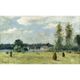 thumbnail image 3 of Jean-Baptiste-Camille Corot 18x12 Black Modern Framed Museum Art Print Titled - Faners in Ville D'Avray, 3 of 5