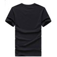 thumbnail image 3 of Camiseta de alta calidad de media manga para hombre, camiseta Formal informal, cuello redondo, tela de poliéster, algodón y LICRA, 3 of 3
