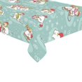 thumbnail image 1 of BSDHOME Winter Christmas Snowflake Cotton Linen Tablecloth 60x120 Inches, Hispter Snowman Shimmer Desk Sofa Table Cloth Cover for Party Decor, 1 of 5