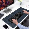 thumbnail image 2 of Long Mouse Pads for Desk,Dark Blue Sun Moon Cloud Star Pattern Desk Mats on Top Of Desks, Desk Mouse Pad Extra Large with 3mm Non-Slip Base and Stitched Edge for Gaming,Office,Work,Home 31.5"x15.7", 2 of 6