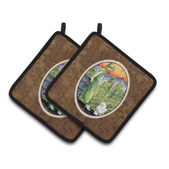 Carolines Treasures SS8618PTHD Poodle Pair of Pot Holders, 7.5HX7.5W, multicolor