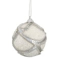 thumbnail image 4 of Northlight 3ct White and Silver Holographic Shatterproof Christmas Ball Ornaments 3" (75mm), 4 of 4