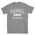 thumbnail image 1 of Plainwell Michigan Classic Established Men's Cotton T-Shirt, 1 of 1