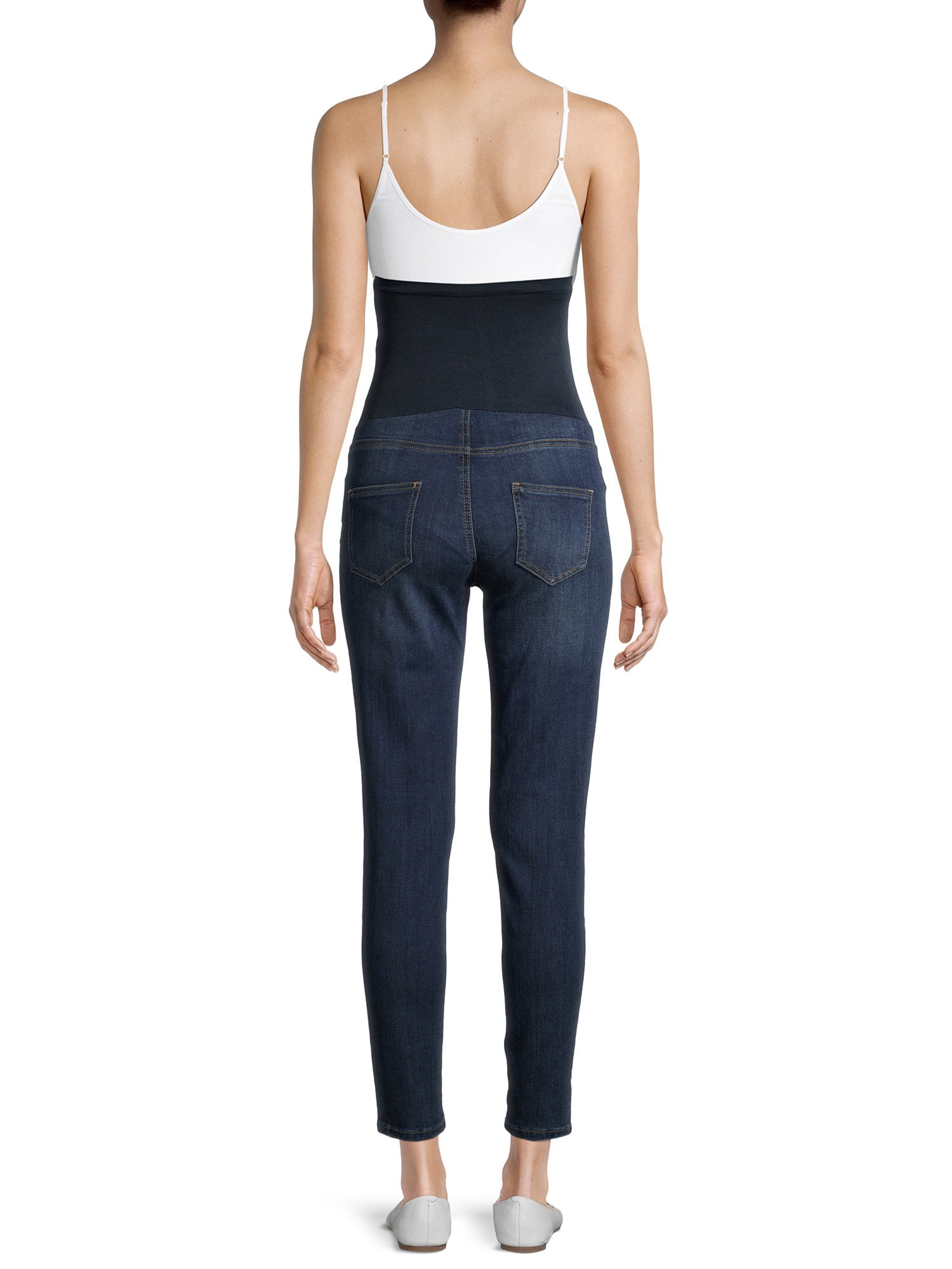 Time and Tru Women’s Maternity Skinny Jeans with Full Panel and 5 Pockets