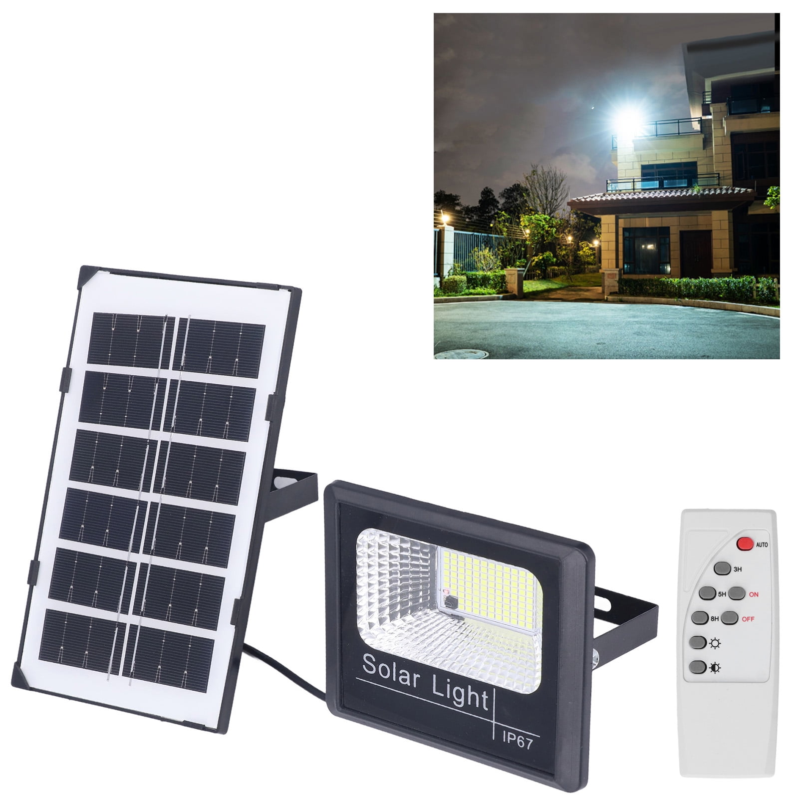 Bizlander Automatic Solar Light 60 LED Solar Flood Light for Work Home RV 
