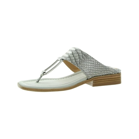 

Donald J. Pliner Womens Lonniez Leather T-Strap Slide Sandals