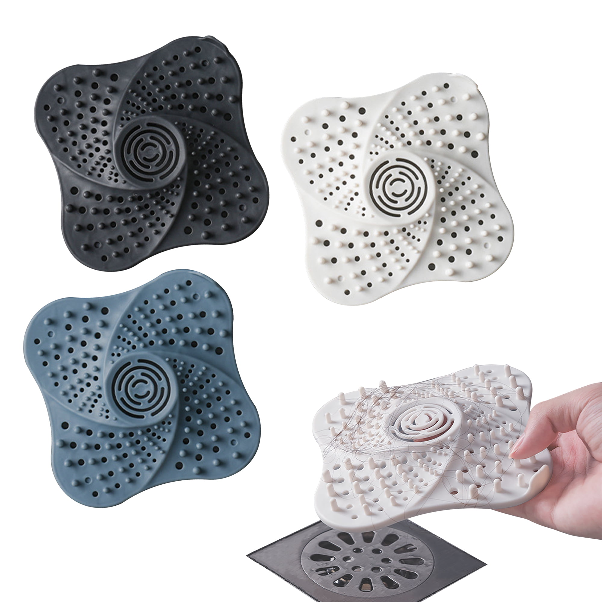 Drain Hair Catcher, Smasenr Shower Drain Cover Silicon Shower Drain