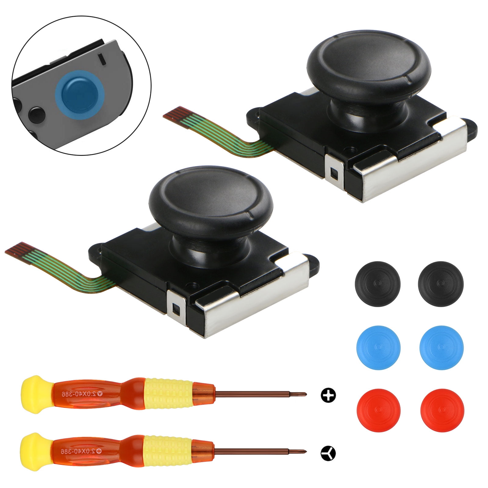 3D Replacement Joystick 2 Pack,Analog Thumb Stick Sensor Replacements
