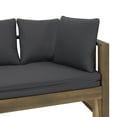 thumbnail image 4 of Reyes Acacia Wood Outdoor Extendable Daybed Sofa, Gray and Dark Gray, 4 of 8