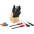 thumbnail image 3 of Set de utensilios y cuchillería de acero inoxidable Farberware Classic de 23 piezas, color negro, 3 of 3