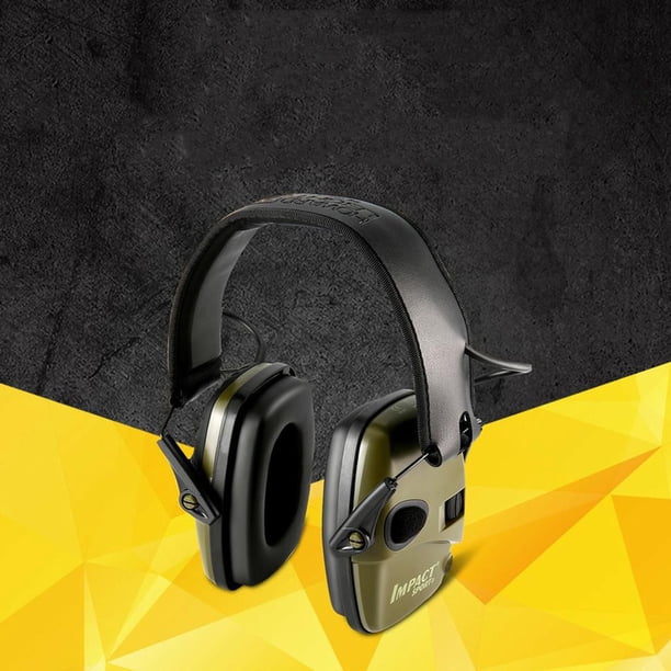 Orejeras de tiro plegables electrónicas Reducción de ruido Orejeras de protectoras Verde shamjiam Auriculares protectores