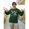 thumbnail image 2 of 70S Retro Surround Yourself Love Sweatshirt Women -Image by Shutterstock, Female Medium, 2 of 4