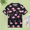 thumbnail image 4 of Flamingo Pattern Women's T-Shirt Short Sleeve T Shirts Tops Tee Ladies Loose T, 4 of 6