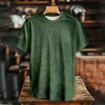 thumbnail image 3 of adaychics Men's Tie Dye Shirt Vintage Texture Summer Crewneck Short Sleeve Tee Regular Fit Fashion Clothes Daily Wear, 3 of 3