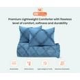 thumbnail image 3 of SGI Super King Diamond Ruffle Comforter Set Microfiber 3 Piece Mediterranean Blue, 3 of 5