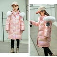 thumbnail image 6 of Mercatoo Girls Long Winter Parka Coats Padded Insulated 𝐅aux-F𝐮r Puffer Jackets Kids 𝗦now Ski down Outwear Quilted Warm Coats, 6 of 8