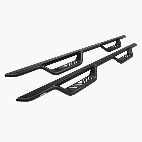Westin 20-11955 Outlaw Drop Nerf Step Bars fits 2004-2013 Silverado Sierra 1500 2001-2019 2500 3500 Crew Cab (Body Mount) Textured Black 1 Pair