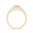 thumbnail image 2 of ANGARA Natural Emerald-Cut Diamond Halo Ring in 14K Yellow Gold for Women (Size-5x3mm| Color-I-J| Clarity-I1-I2) | April Birthstone, Anniversary, Jewelry Gift for Women | Natural Diamond Ring, 2 of 10