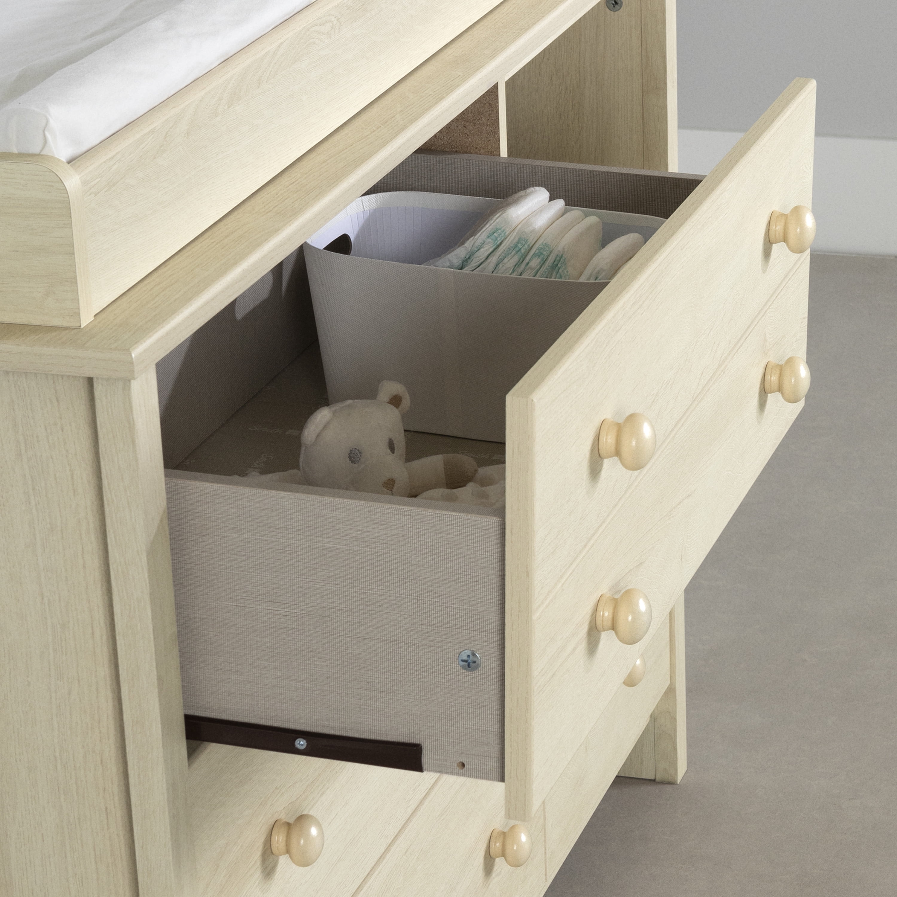 South Shore Little Smileys, Contemporary Changing table, Wide Beige