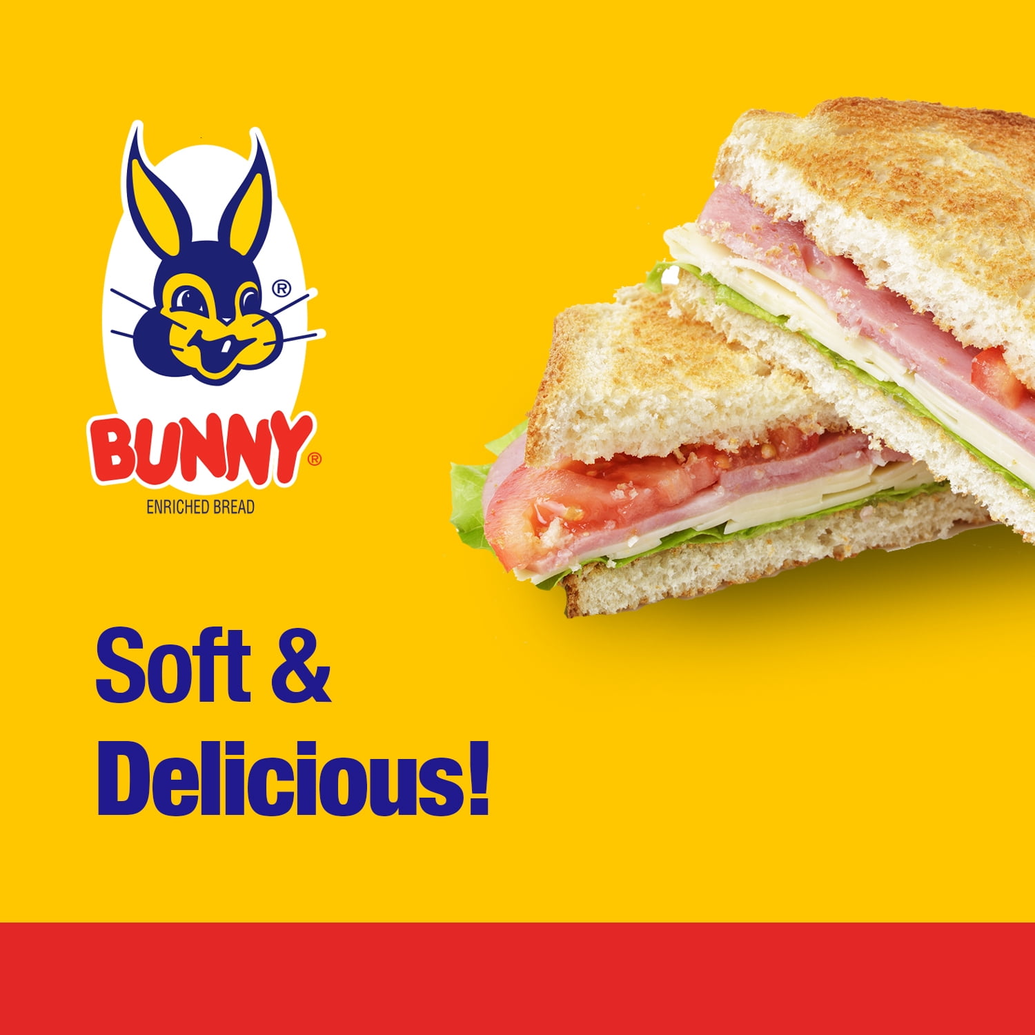 Bunny Bread Old Fashioned, Enriched Sliced White Bread, 24 oz Loaf