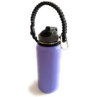 SendCord Paracord Handle for Hydro Flask Wide Mouth Water Bottles - Easy  Carrier with Survival-Strap, Safety Ring, and Carabiner - Fits Wide Mouth  Bottles 12 oz to 64 oz -GN 