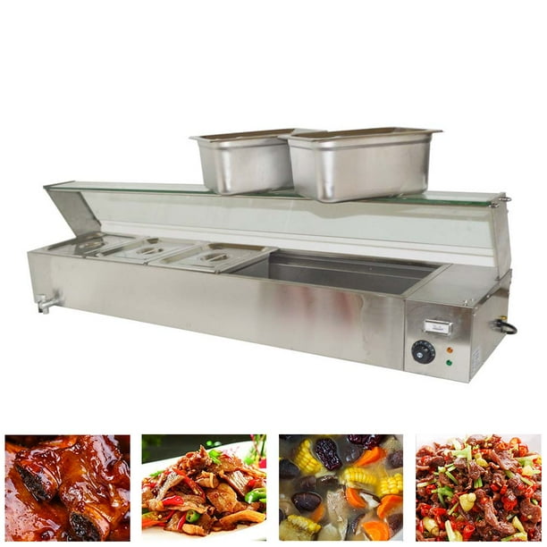 INTBUYING 5 Pans Electrical Food Warmer Stove BainMarie Buffet Steam