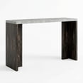thumbnail image 1 of Modern 55 Inch Counter Height Table – Rectangular Faux Marble Bar Table, Heavy Duty Pub Table for Kitchen Island or Balcony, Seats 4, 350 lb Capacity, 1 of 8