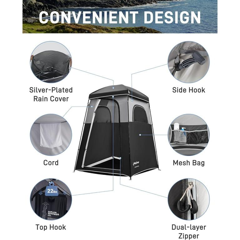 KingCamp Portable Bathroom Toilet Shower Tent, Room Outdoor - Main Image