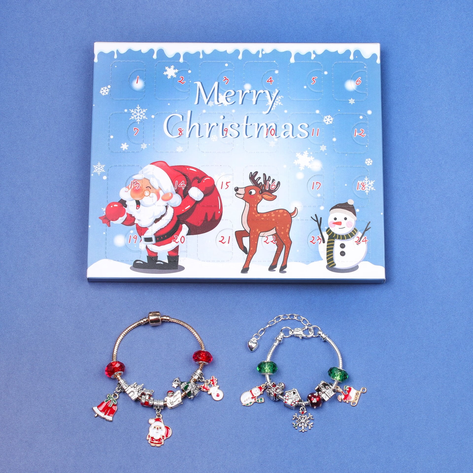 Sonernt Christmas Advent Calendar 2023 for Girls Charm Bracelets Making Kit for Kids Christmas Countdown Calendars